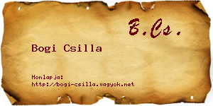 Bogi Csilla névjegykártya